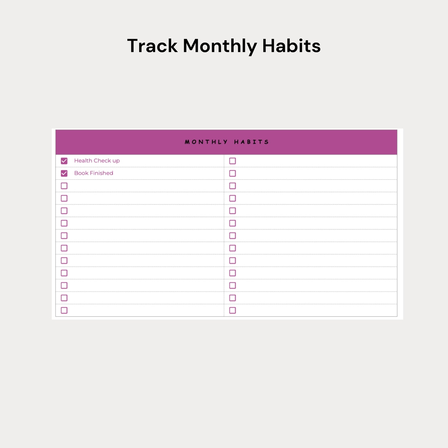 PLAN2GROW - Habit Tracker